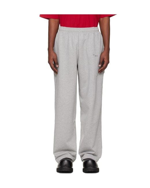 Vetements Gray French Terry Cloth Sweatpants for men