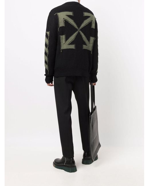 Off-White c/o Virgil Abloh Black Arrows Motif Knitted Jumper for men