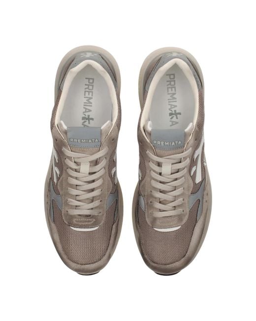 Premiata Gray Mick 0.1 Lace-Up Sneakers for men