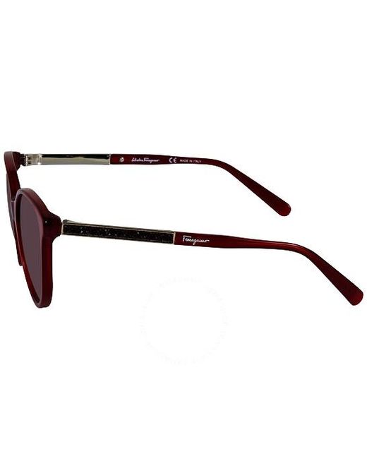 Ferragamo Purple Logo Sunglasses