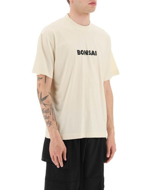 Bonsai White Logo-Printed Crewneck T-Shirt for men