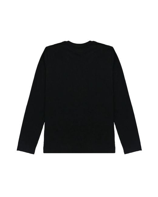 Armani Jeans Black T-Shirt With Round Neck And Long Sleeves for men