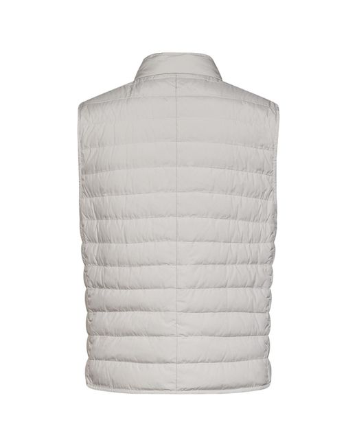 Brunello Cucinelli Gray Padded Buttoned Gilet for men