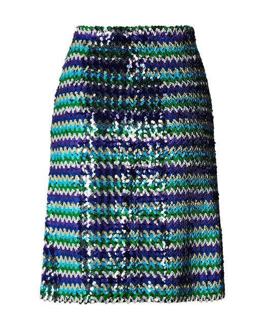 Gucci Blue Tailored Midi Skirt