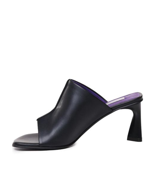 Stella McCartney Black Open Toe Slip-On Mules