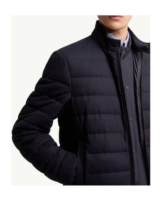 Moncler Blue Luray Zipped Quilted Jacket for men