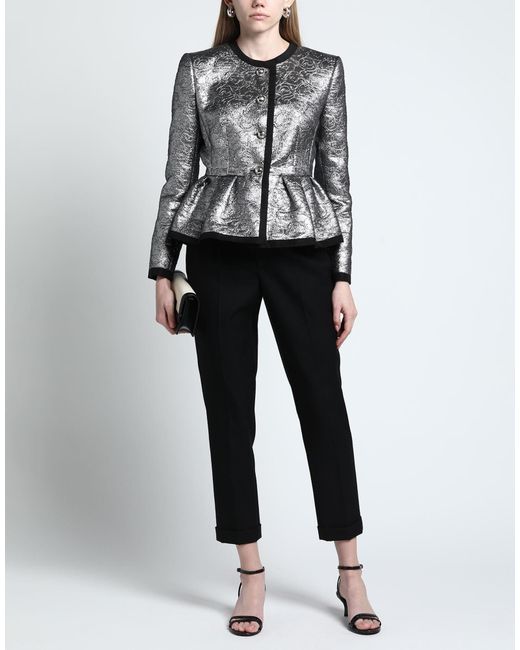 Dolce & Gabbana Gray Two-Tone Long Sleeve Jacket
