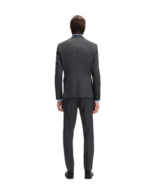 Boss Gray Single-Breasted Blazer for men