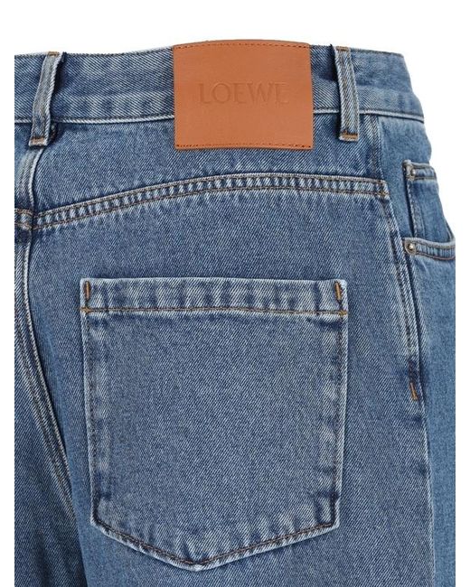 Loewe Blue Anagram Baggy Jeans
