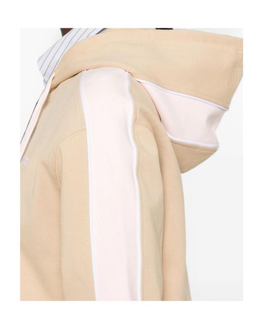 Casablanca Natural Punto Side-Stripe Zip-Up Hoodie for men