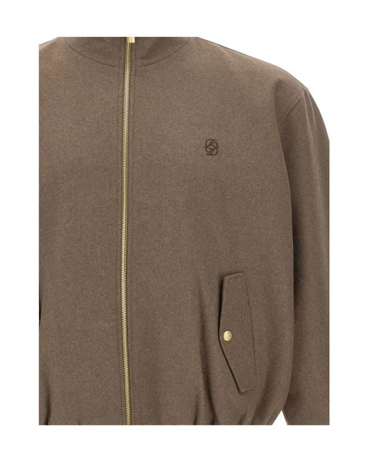 Drole de Monsieur Brown High-Collar Jacket for men