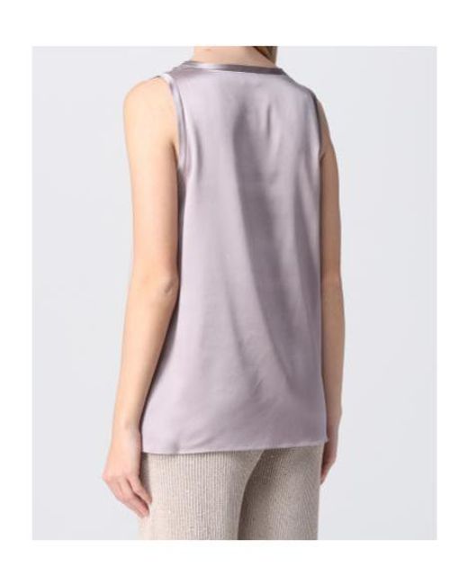 Brunello Cucinelli Purple Logo Vest
