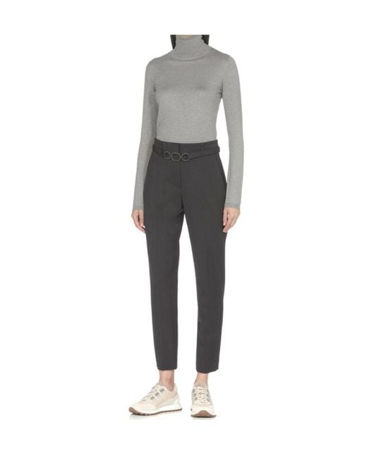 Brunello Cucinelli Gray Turtleneck Pullover