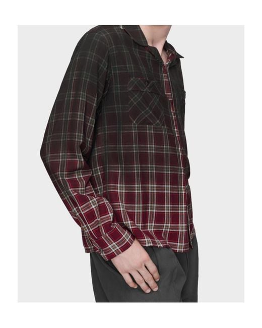 Maison Margiela Brown Ombre Plaid Buttoned Shirt for men