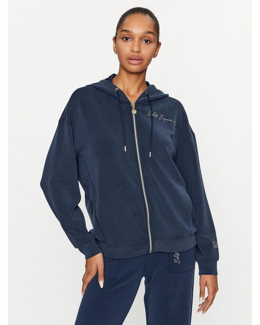EA7 Blue Long-Sleeved Sweater