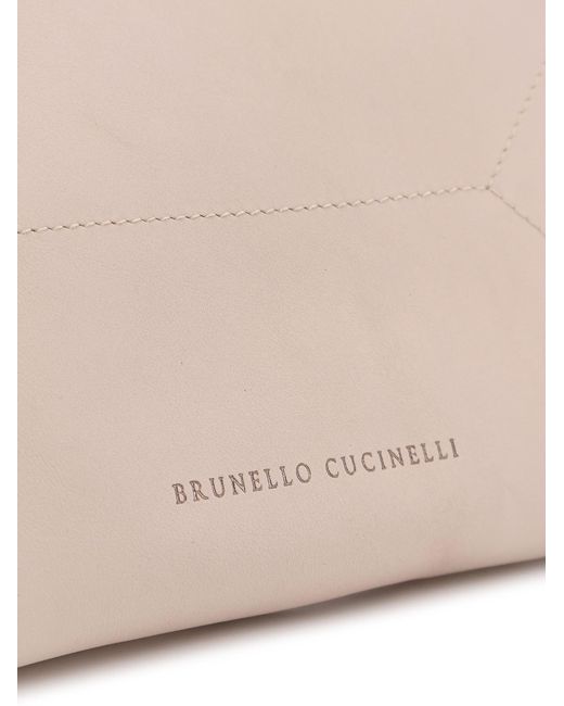 Brunello Cucinelli Natural Drawstring Shoulder Bag