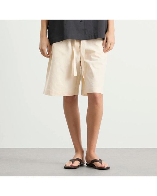Studio Nicholson Natural Drawstring Shorts