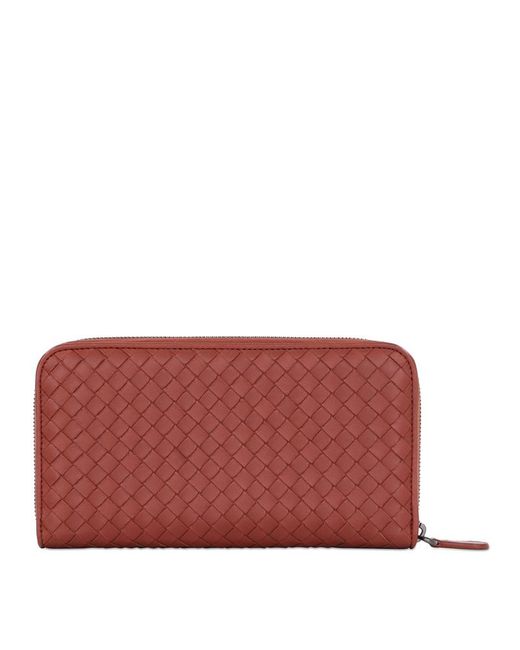 Bottega Veneta Red Logo Wallet for men