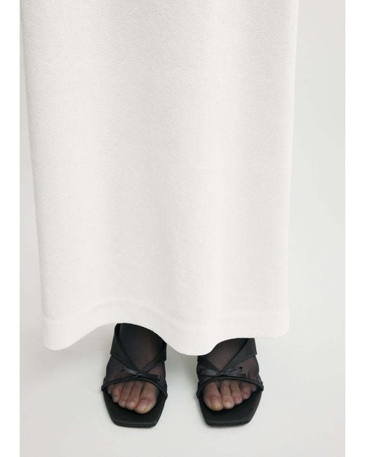 Totême  White Totême Bow-Detailed Slip-On Sandals