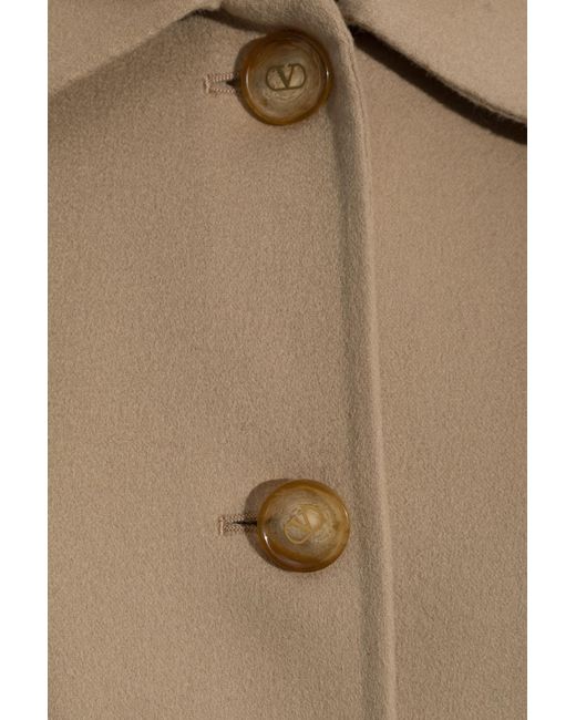Valentino Natural Collared Long-Sleeved Casual Jacket