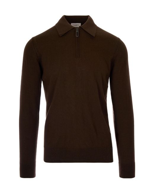 Paolo Pecora Brown Long-Sleeved Sweater for men