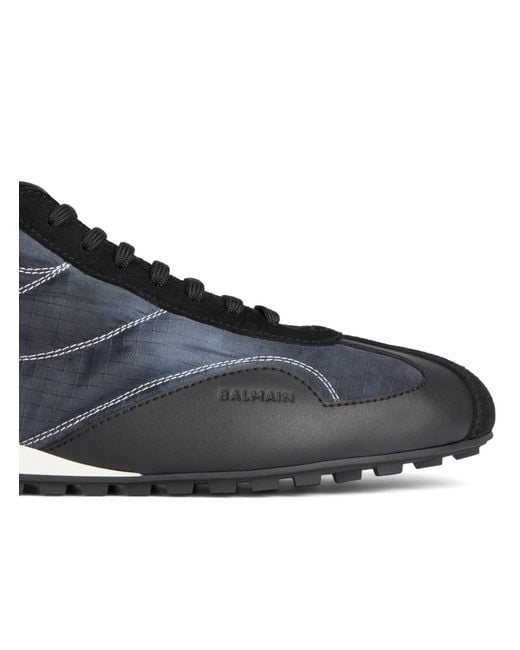 Balmain Black Racing Low Trainers for men