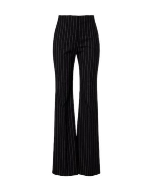Sportmax Black Visino Wool-Blend Gabardine Flared Pants
