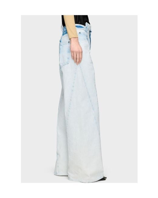 Maison Margiela Blue Bleached Spliced Jeans