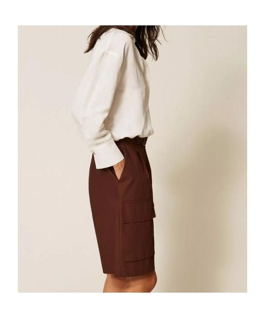Twinset White Wrap-Effect Shirt