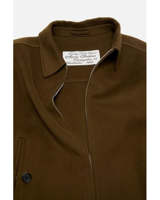 Acne Brown Zip-Up Long Sleeved Jacket for men