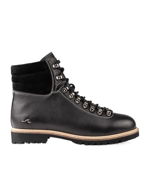 Paul & Shark Black Leather Booties for men