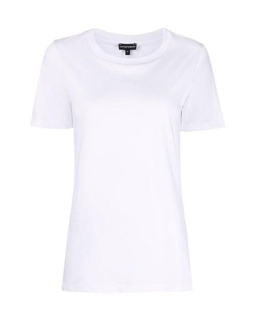 Emporio Armani White Short-Sleeved Jersey T-Shirt