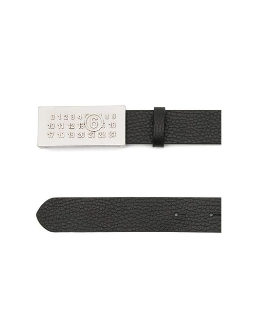 MM6 by Maison Margiela White Digital Logo Belt