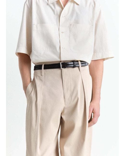 Lemaire White Braided Belt for men