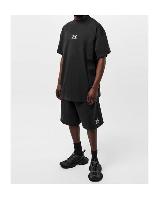 Balenciaga Black X Under Armour Logo T-Shirt for men