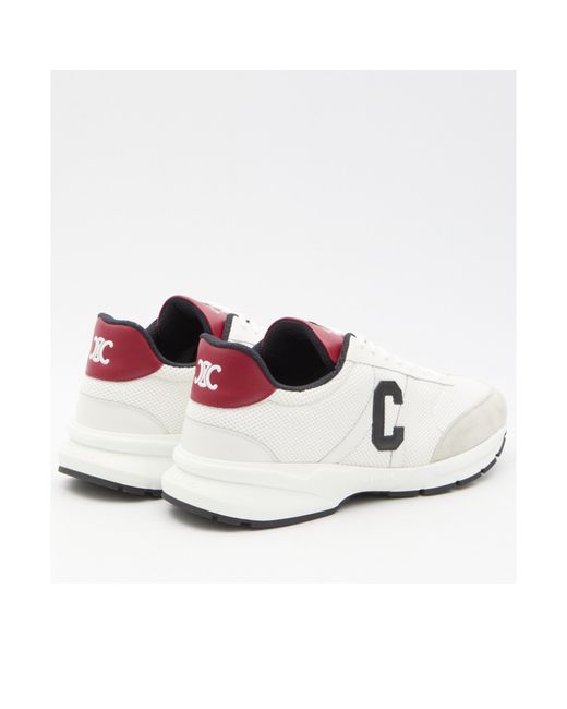 Céline White Runner Cr-02 Low Lace-Up Sneaker for men