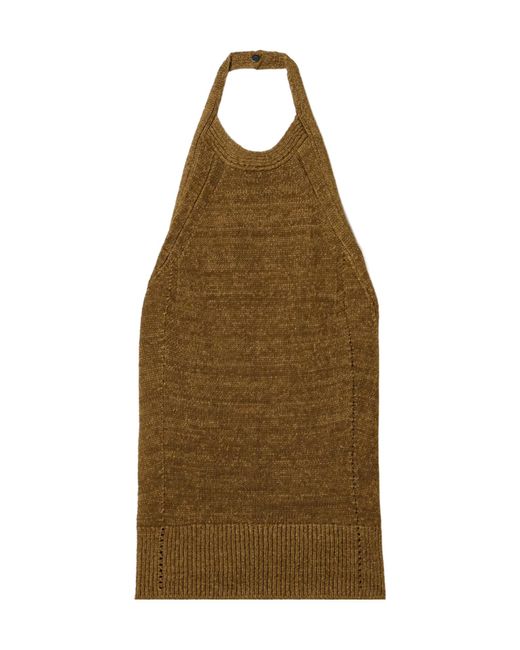 Proenza Schouler Brown Leona Knitted Backless Top