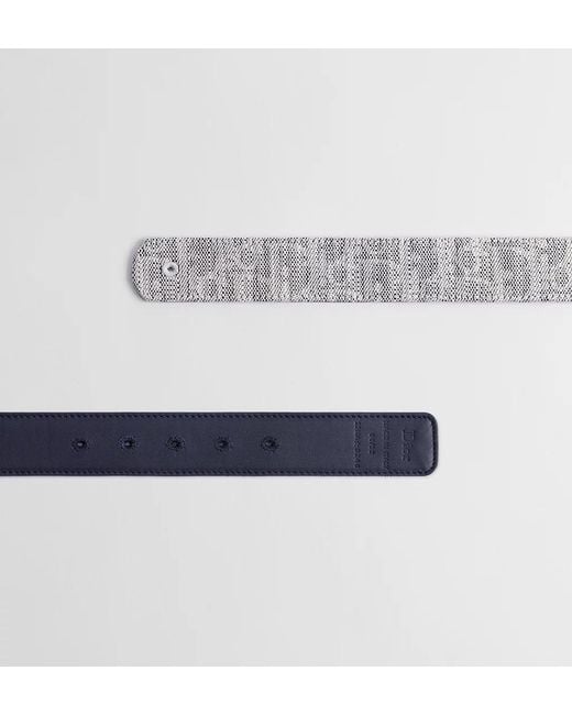 Dior White Iviera Reversible Belt Strap for men