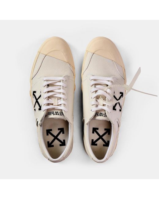Off-White c/o Virgil Abloh White Low-Top Canvas Sneakers for men