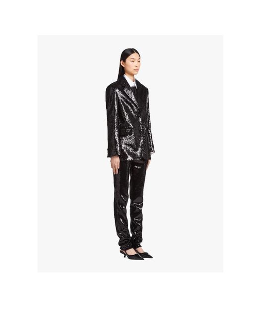 Prada Black Sequin-Embellished Tailored Blazer
