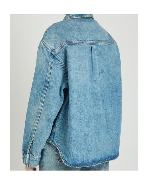 Anine Bing Blue Paxton Denim Shirt