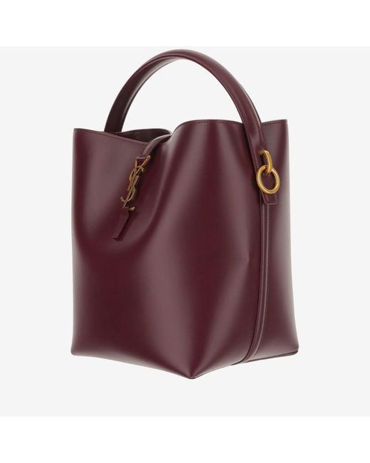 Saint Laurent Purple Le 37 Logo Plaque Shoulder Bag
