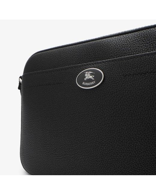 Burberry Black Knight Stamp Crossbody Bag for men