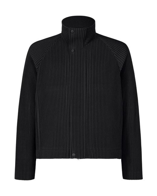 Homme Plissé Issey Miyake Black Plissé-Effect Sweater for men