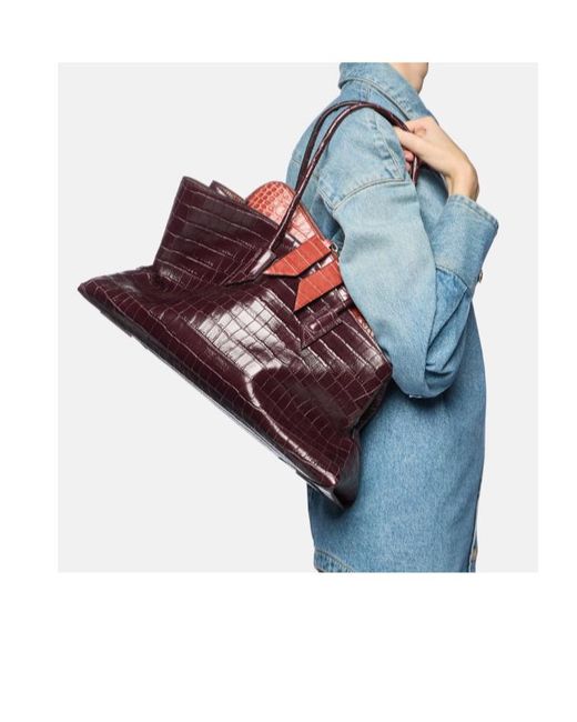 The Attico Red The La Passeggiata Medium Tote Bag
