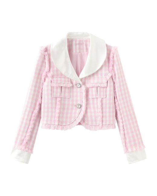 Marissa Chiara Pink Long-Sleeved Casual Jacket