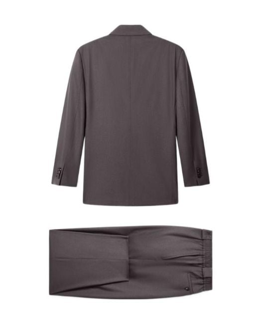 Giorgio Armani Gray Double-Breasted Blazer for men