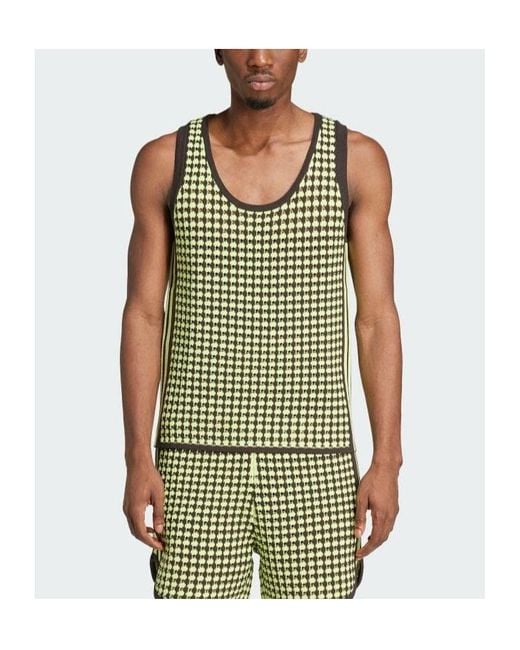 Adidas by Wales Bonner Green X Wales Bonner Crochet-Knit Tank Top for men