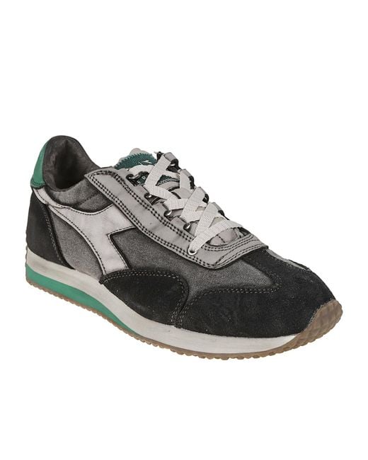 Diadora Black Equipe Dirty Sw Evo Lace-Up Sneakers for men