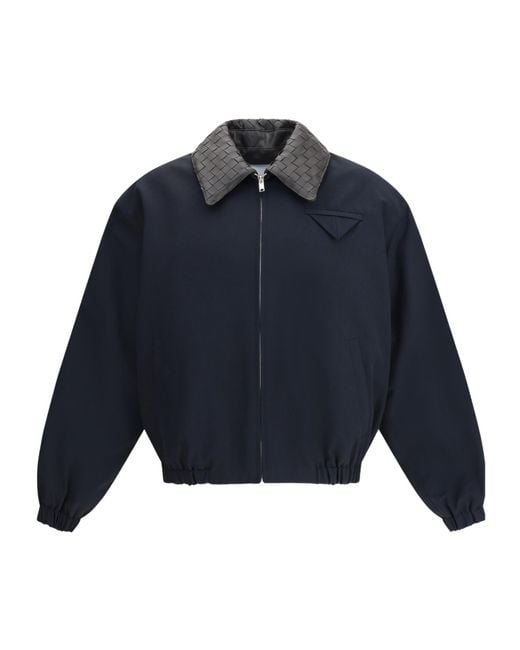 Bottega Veneta Blue Long Sleeved Zip-Up Blouson for men